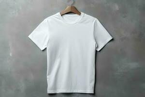 white T-shirt template photo