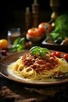 pasta espaguetis boloñesa foto