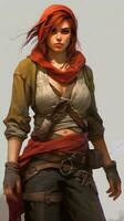 Rpg female character illustration photo