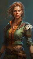 Rpg female character illustration photo