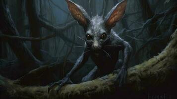 Chupacabra. Fictional scary creature from Puerto Rico, Mexico, Latin America. photo