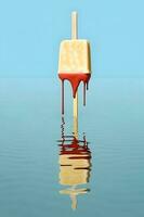 Popsicle ice cream melting. photo