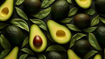 Fresh avocado pattern background texture. photo