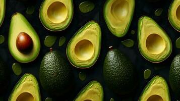 Fresh avocado pattern background texture. photo