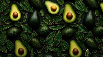 Fresh avocado pattern background texture. photo