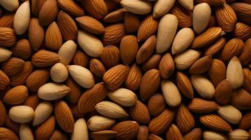 background texture of almond nuts. photo