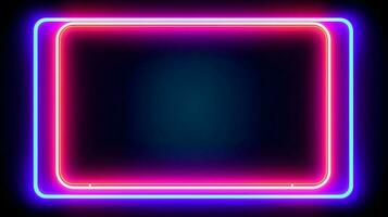 abstract background with neon glowing lines. ai generated photo