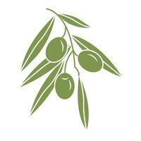 Olive branch. Simple icon  for your design. Vector illustration.