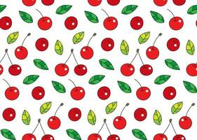 Colorful flight pattern of sweet cherries vector