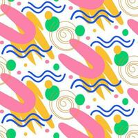 Colored vector pattern with abstract shapes on a white background