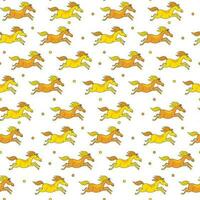 Colored vector pattern of a running horse
