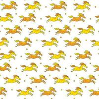 Colored vector pattern of a running horse