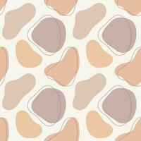 Abstract organic shapes and lines vector seamless pattern.