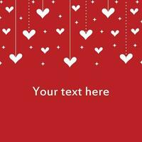 Love pattern red background vector