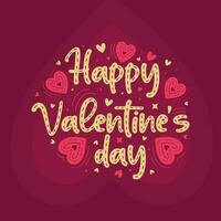 Happy valentine''s day collorfull lettering quote vector
