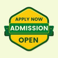 apply now admission open tag vector for educational social media post template