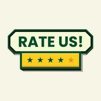 review us button, label. user rating concept vector