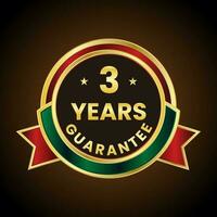 3 years guarantee golden label vector