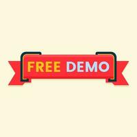 free demo button vector