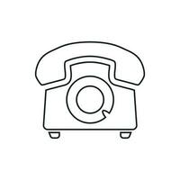 teléfono vector icono en línea estilo. antiguo Clásico teléfono símbolo ilustración.