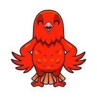 Cute red factor canary cartoon vector