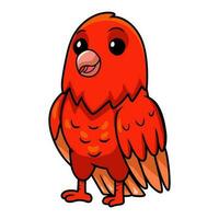 Cute red factor canary cartoon vector