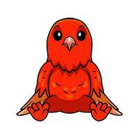 Cute red factor canary cartoon vector