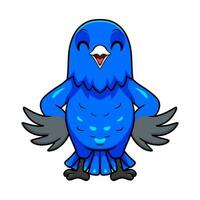 Cute blue factor canary cartoon vector