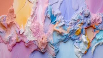 Abstract pastel shabby cliff texture background, colorful surface of stone of mountain with cracks and holes, multi colored of cloud, backdrop for mock up, with . photo