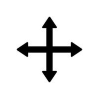 dos opuesto flecha dirección icono vector