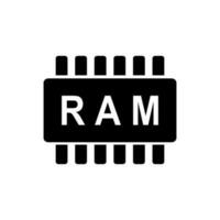 Random access memory flat style vector icon