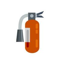 Extinguisher. Fireman tool and Red cylinder. Flat cartoon illustration vector
