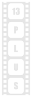 teken van volwassen enkel en alleen voor achttien plus, 18 plus en twintig een plus, 21 plus leeftijd in de filmstrip. leeftijd beoordeling film icoon symbool voor film poster, appjes, website of grafisch ontwerp element. formaat PNG