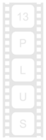 Sign of Adult Only for Eighteen Plus, 18 Plus and Twenty One Plus, 21 Plus Age in the Filmstrip. Age Rating Movie Icon Symbol for Movie Poster, Apps, Website or Graphic Design Element. Format PNG