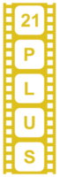 Sign of Adult Only for Eighteen Plus, 18 Plus and Twenty One Plus, 21 Plus Age in the Filmstrip. Age Rating Movie Icon Symbol for Movie Poster, Apps, Website or Graphic Design Element. Format PNG