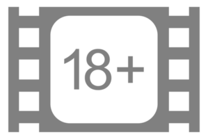 Zeichen von Erwachsene nur zum achtzehn Plus, 18 Plus und zwanzig einer Plus, 21 Plus Alter im das Filmstreifen. Alter Bewertung Film Symbol Symbol zum Film Poster, Apps, Webseite oder Grafik Design Element. Format png