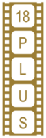 Sign of Adult Only for Eighteen Plus, 18 Plus and Twenty One Plus, 21 Plus Age in the Filmstrip. Age Rating Movie Icon Symbol for Movie Poster, Apps, Website or Graphic Design Element. Format PNG