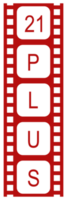 Sign of Adult Only for Eighteen Plus, 18 Plus and Twenty One Plus, 21 Plus Age in the Filmstrip. Age Rating Movie Icon Symbol for Movie Poster, Apps, Website or Graphic Design Element. Format PNG