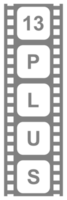 Sign of Adult Only for Thirteen Plus, 13 Plus Age in the Filmstrip. Age Rating Movie Icon Symbol for Movie Poster, Banner, Backdrop, Apps, Website or Graphic Design Element. Format PNG
