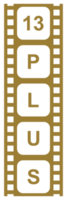 tecken av vuxen endast för tretton plus, 13 plus ålder i de filmremsa. ålder betyg film ikon symbol för film affisch, baner, bakgrund, appar, hemsida eller grafisk design element. formatera png