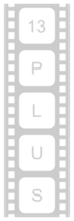 teken van volwassen enkel en alleen voor dertien plus, 13 plus leeftijd in de filmstrip. leeftijd beoordeling film icoon symbool voor film poster, banier, achtergrond, appjes, website of grafisch ontwerp element. formaat PNG