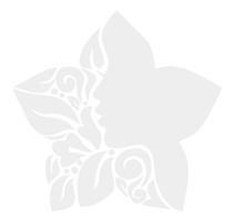 Ornamental Leaf, Flower, and Woman Face in the Flower-Shaped Illustration for Logo Type, Art Illustration or Graphic Design Element. Format PNG