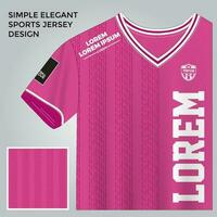 sencillo elegante rosado jersey vector