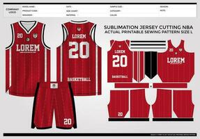 Simple Elegant RED Basketball Jersey vector