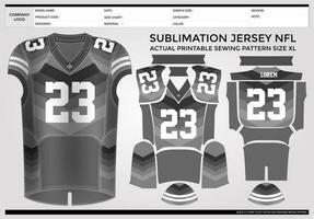 American Football grey jersey vector