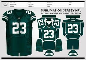 American Football green jersey vector