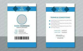 Company and business id card design and template for your company vector