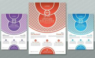 Professional and business flyer design for your business solutions vector