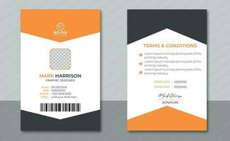 Business id card design and template for your company vector