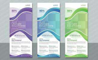 Corporate business roll up banner for your ultimate solutions vector